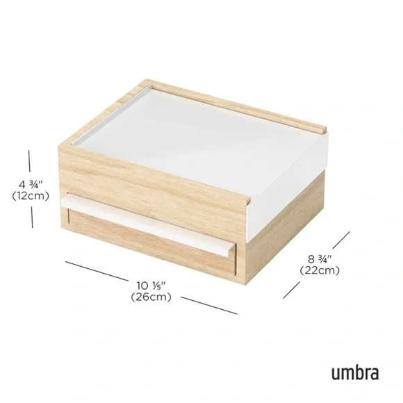 Umbra Stowit Jewelry Box in white/natural - Picture 3 of 7